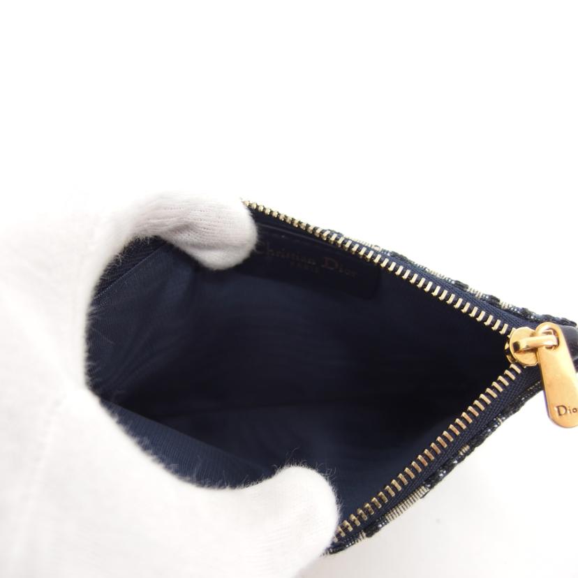 Dior ディオール/オーブリーク/サドルロングチェーンウォレット/ネイビー×グレー//43-*******/ABランク/04