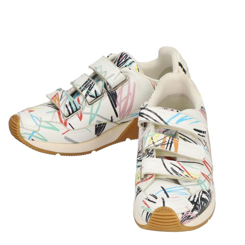 C.Dior クリスチャンディオール Christian Dior 総柄ペイント ベルクロレザースニーカー サイズ25㎝/総柄ペイント ベルクロレザースニーカー//15E FR /ABランク/37