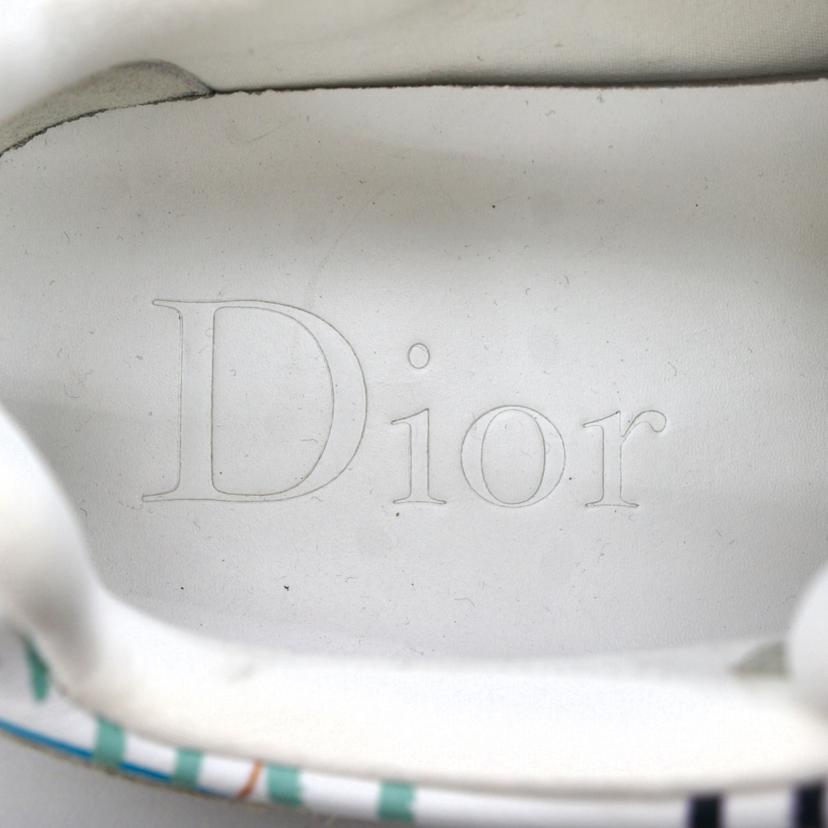 C.Dior クリスチャンディオール Christian Dior 総柄ペイント ベルクロレザースニーカー サイズ25㎝/総柄ペイント ベルクロレザースニーカー//15E FR /ABランク/37