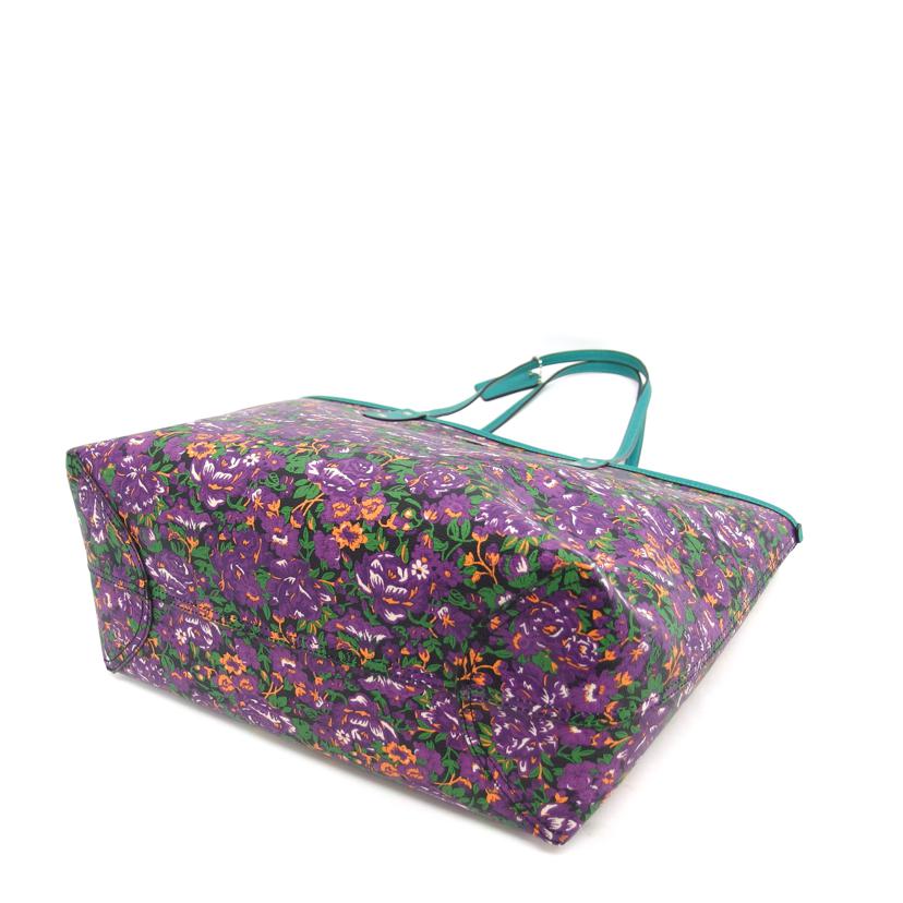 COACH コーチ/フローラル/リバーシブルトートバッグ/パープル×グリーン/F57667//L16**/Aランク/04