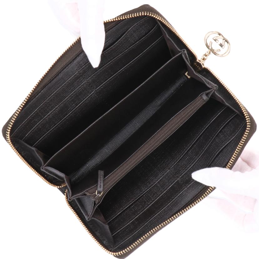 GUCCI グッチ/GGスプリーム ラウンドファスナー 長財布/907982//Aランク/93