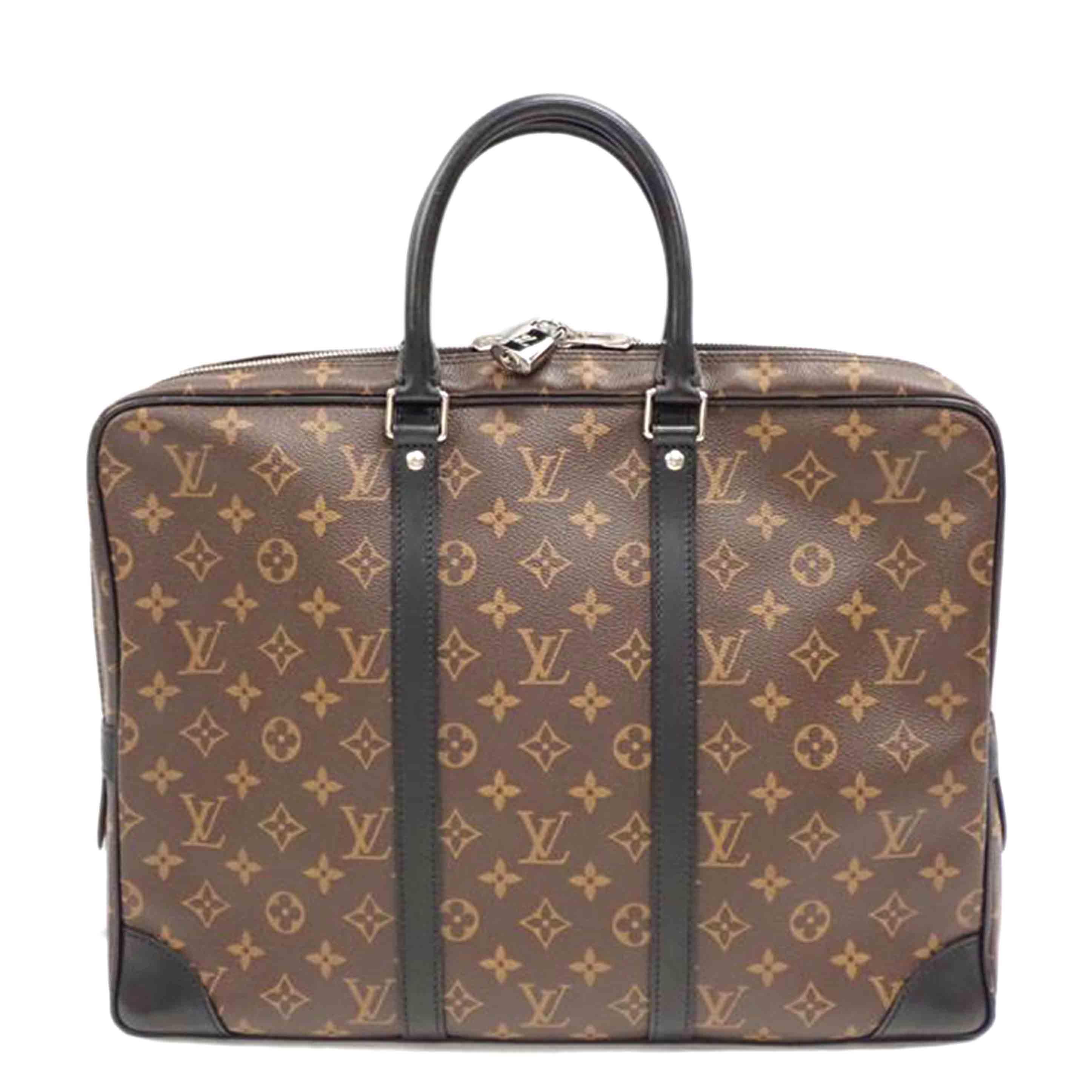 LV LV/ポルトドキュマン.ヴォワヤージュ/モノグラムマカサー/M40225//RI3***/ABランク/62