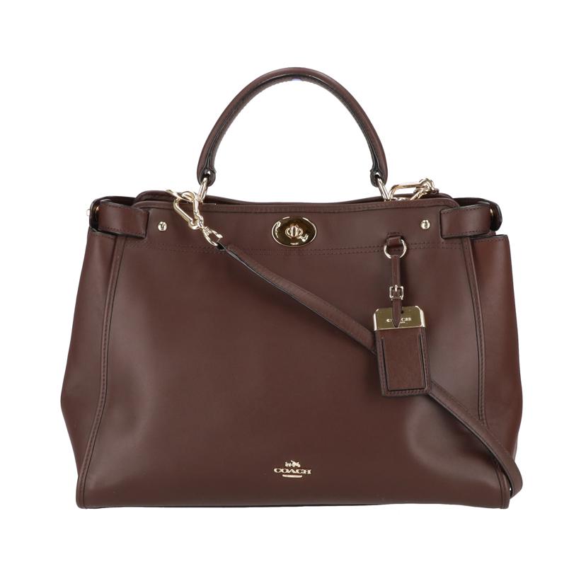 COACH コーチ/2Wayショルダーバッグ/レザー/ブラウン/33549//G14**/Aランク/06
