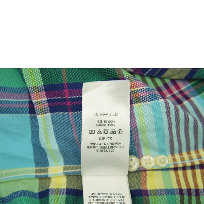 POLO RALPHLAUREN ポロ ラルフローレン/チェックボタンダウンシャツ//Aランク/09