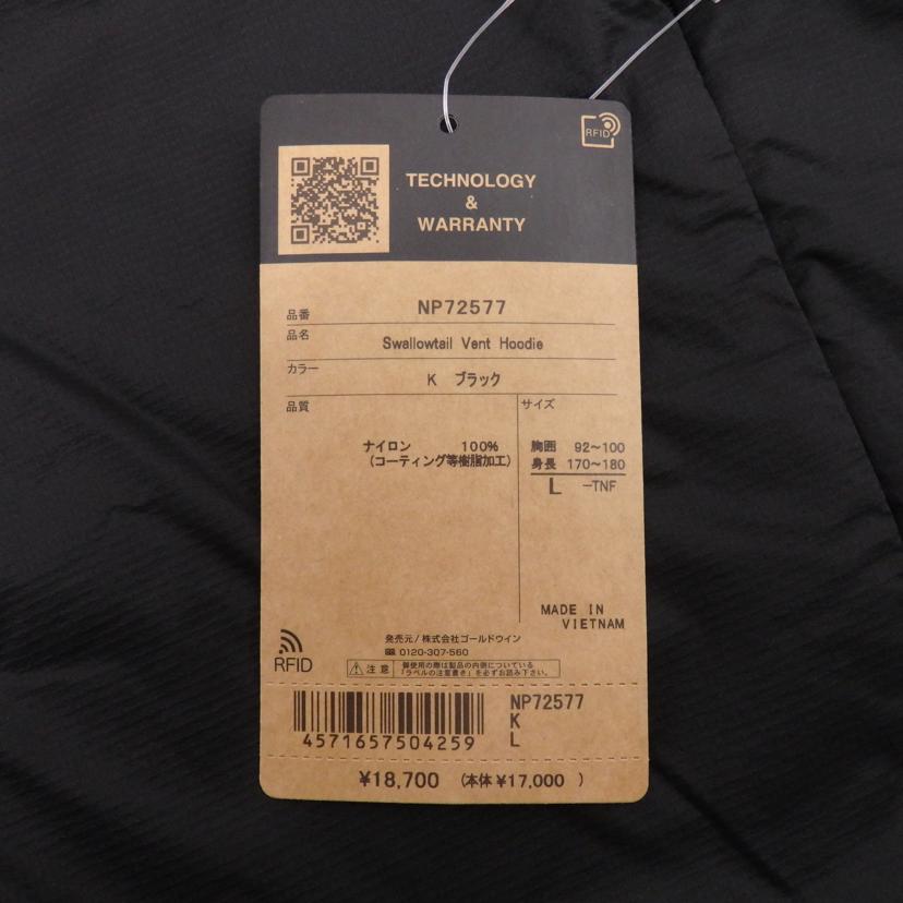 THE NORTHFACE/Swallowtail Vent Hoodie/NP72577//Sランク/77