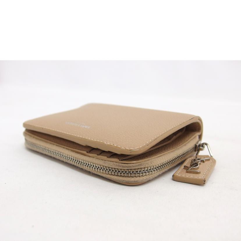 SAINT LAURENT サンローラン/レザーコンパクトウォレット/ベージュ/GUE414661//101*/Bランク/04