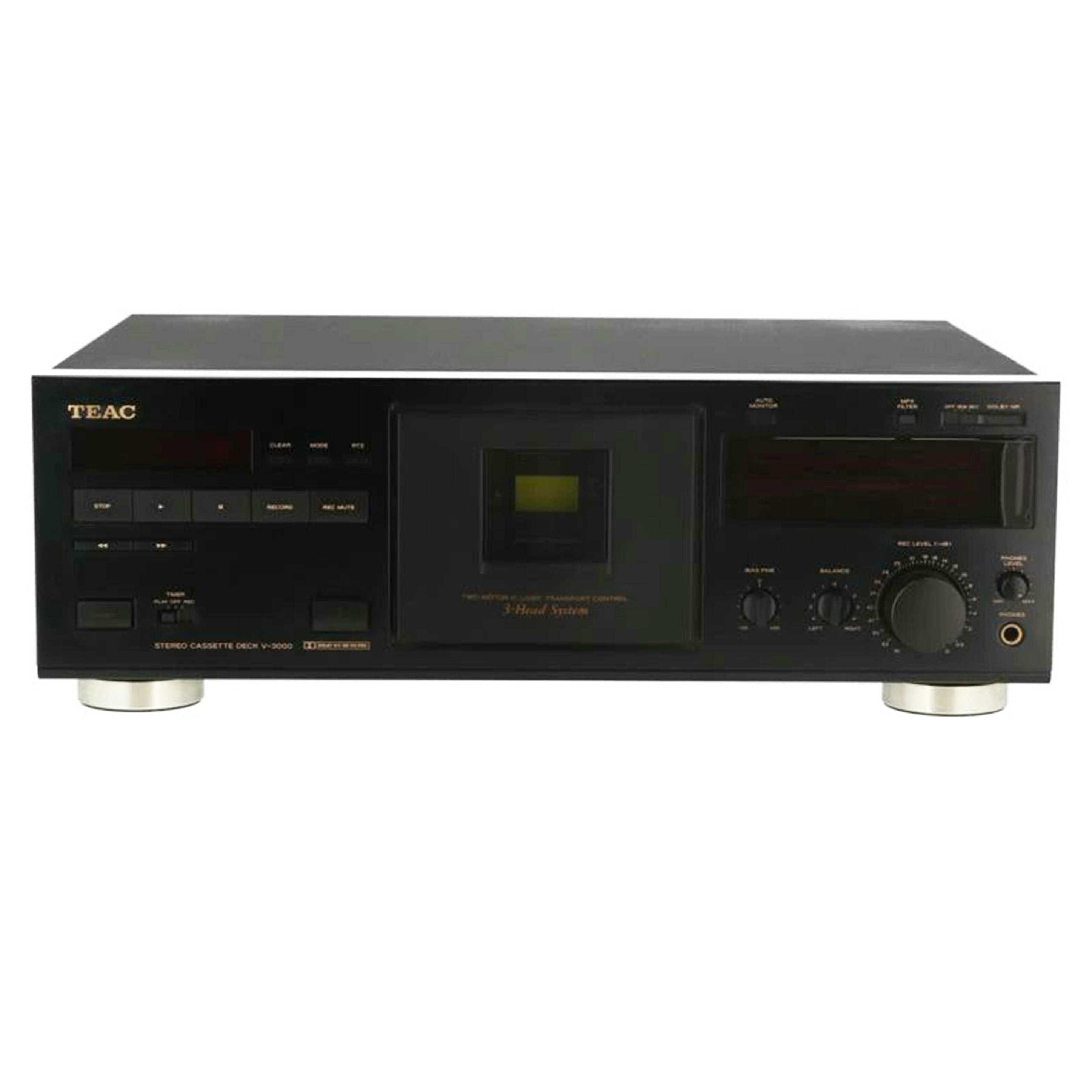 TEAC V-3000 カセットデッキ ブラック ジャンク品 TEAC V-3000