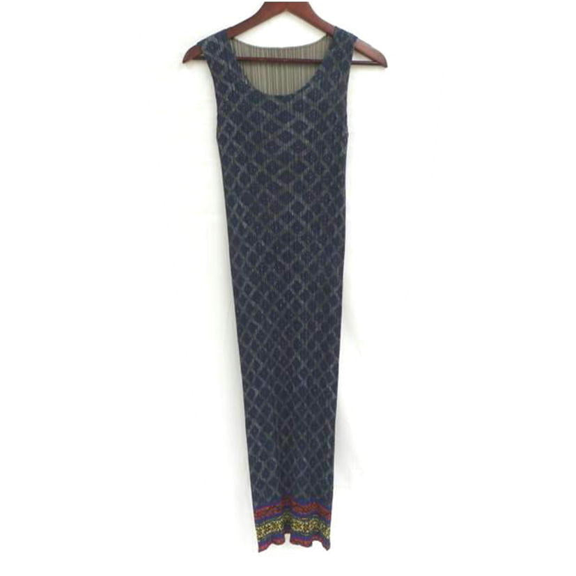 PLEATS PLEASE プリーツプリーツ/PLEATS PLEASE 総柄ワンピース/ネイビー/9261180898226//ABランク/82