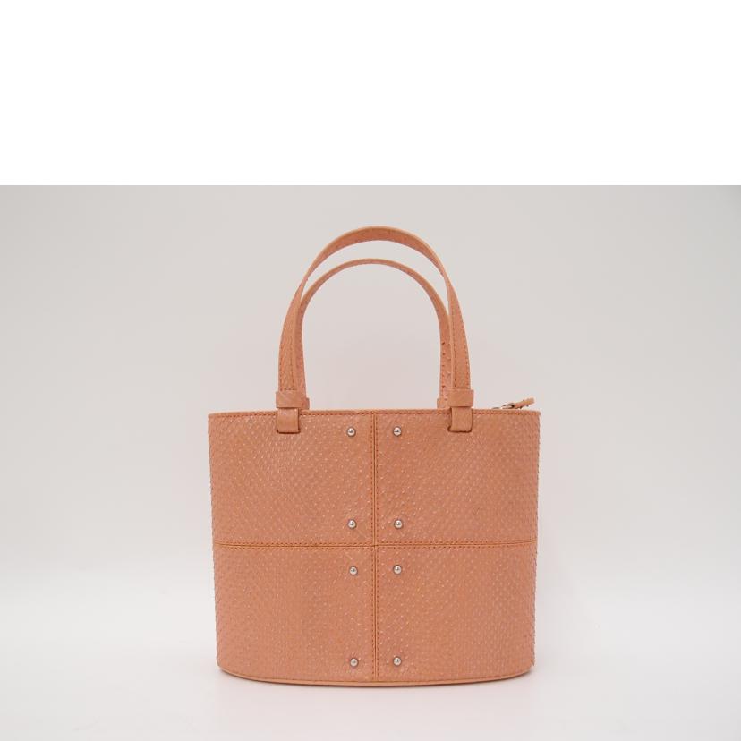 TODS トッズ/パイソン2wayトート/ピンク//Aランク/69
