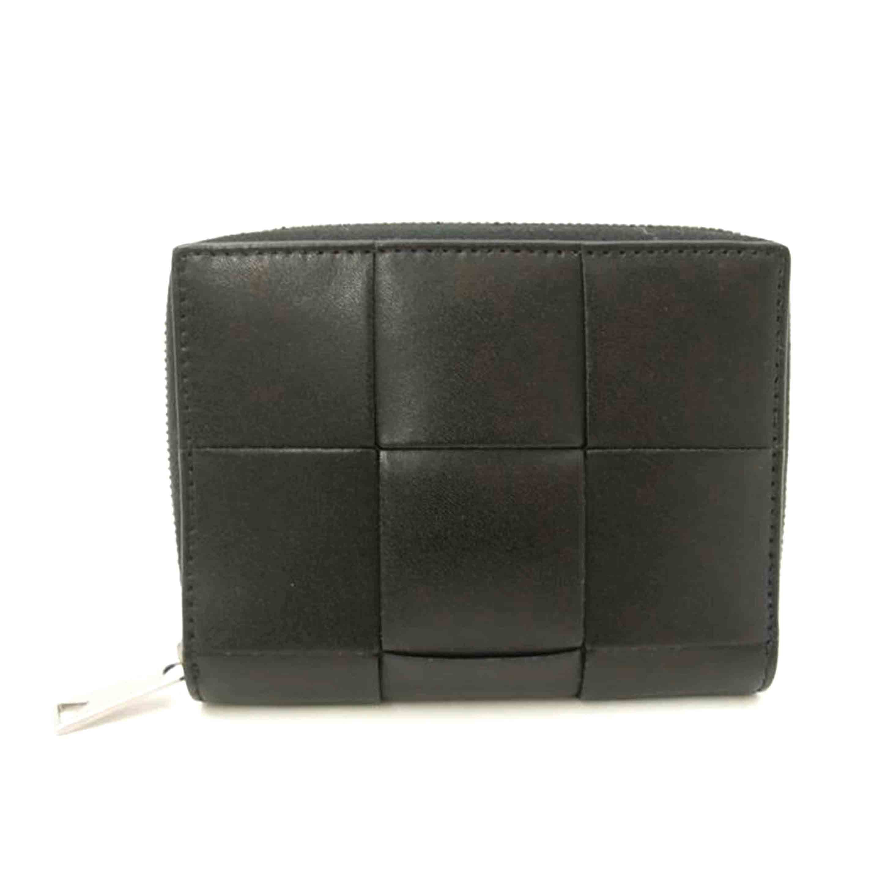 BOTTEGA VENETA ボッテガヴェネタ/マキシイントレチャートカセット二つ折り札入れ/ブラック//Aランク/69