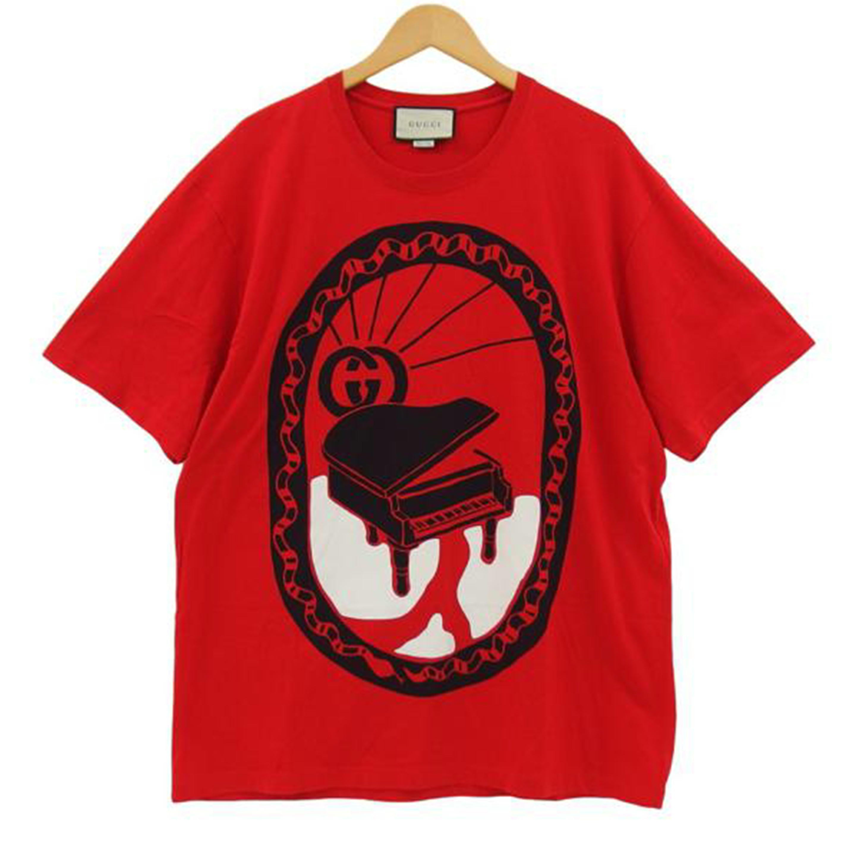 GUCCI グッチ/ピアノプリント/半袖Tシャツ/レッド//サイズXL/Aランク/04
