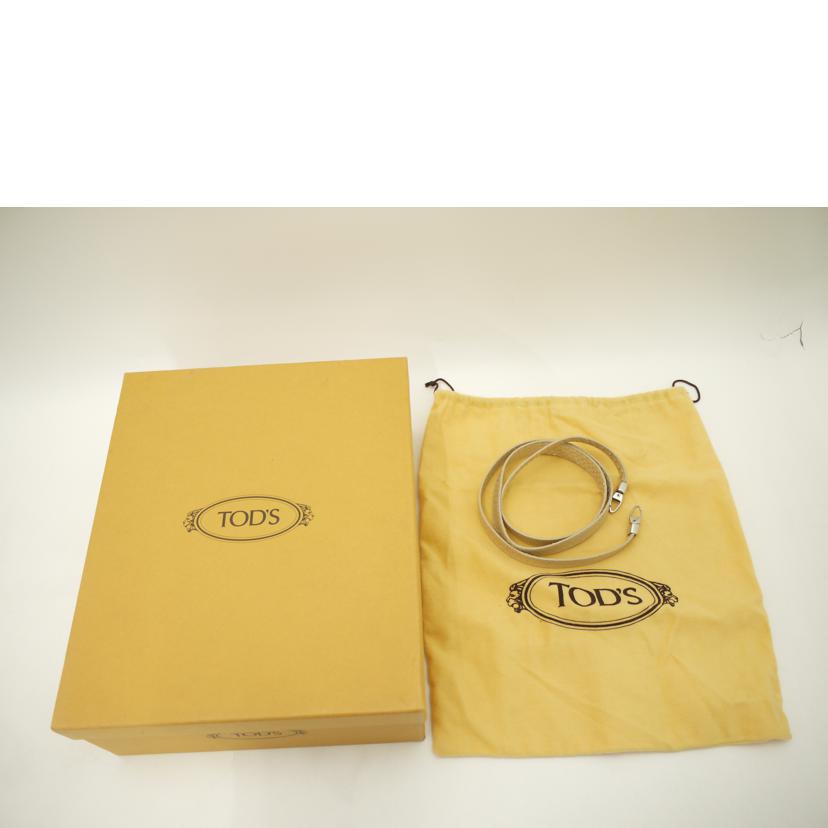 TODS/パイソン2wayトート/ベージュ//ABランク/69