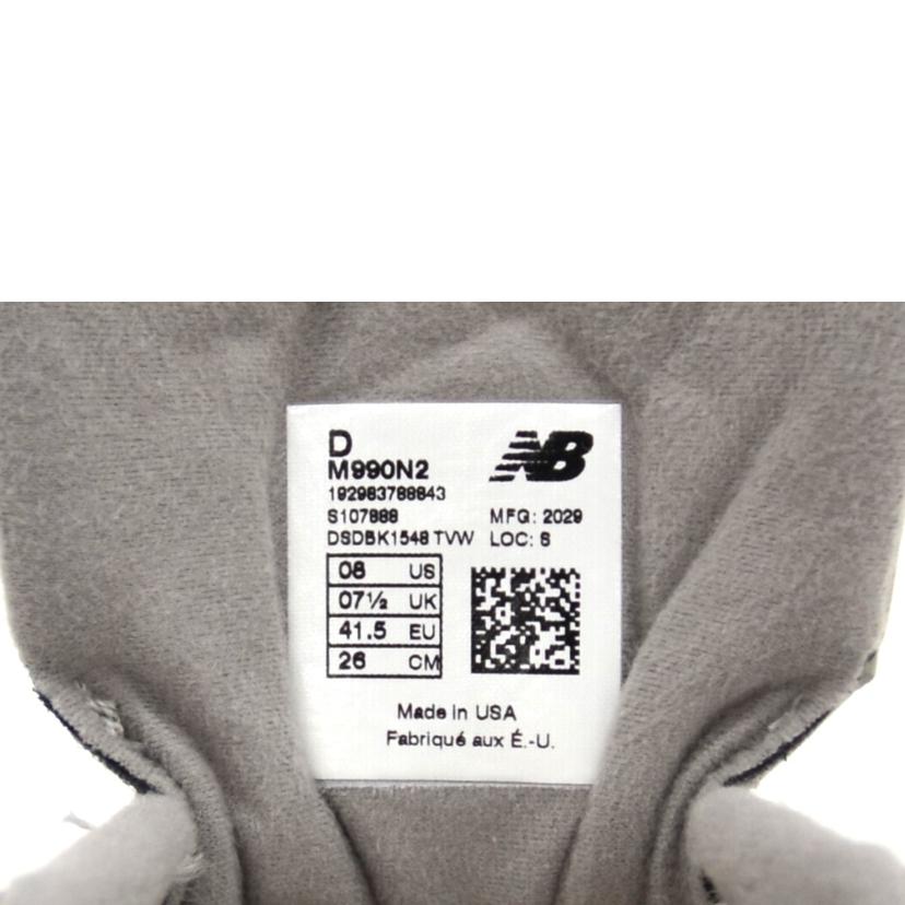 new balance ニューバランス/990V2/9’Xシリーズパックグレー/M990N2//サイズ:26cm/SAランク/75