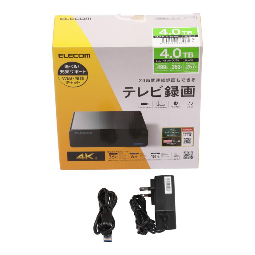 ELECOM エレコム /外付けHDD 4TB/ELD-HTV040UBK//13BF01510871S1/Bランク/67