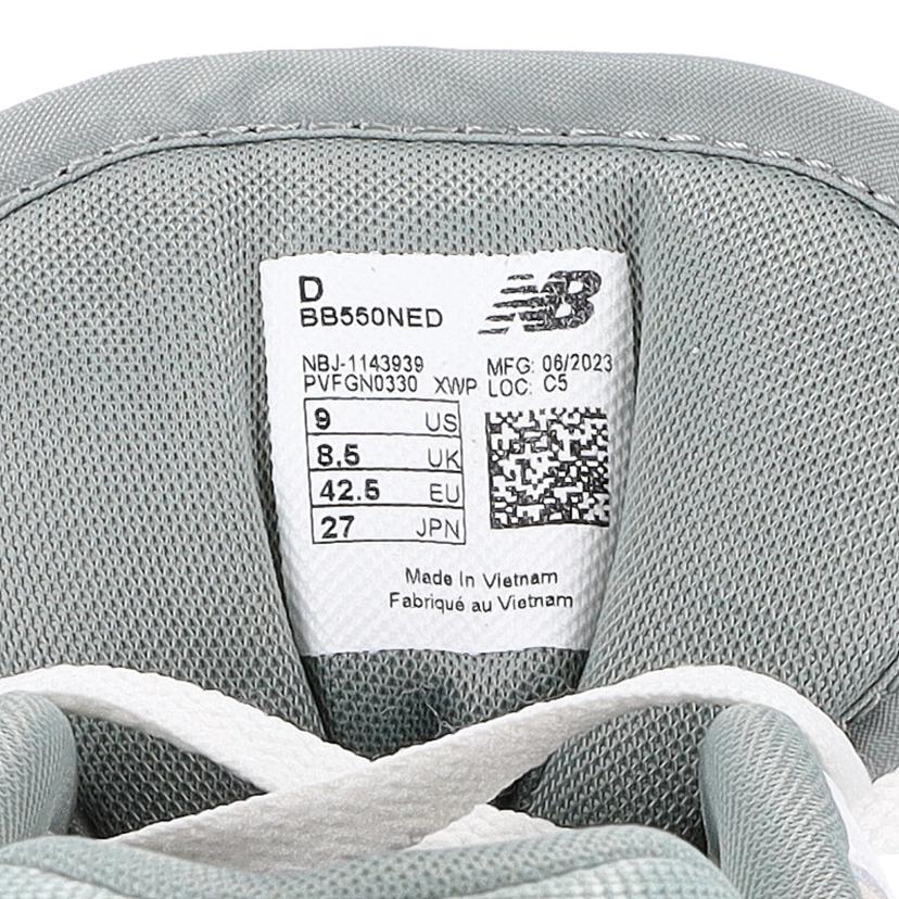 NB ニューバランス/550/ホワイト/グリーン/BB550NED//サイズ:27cm/Aランク/01