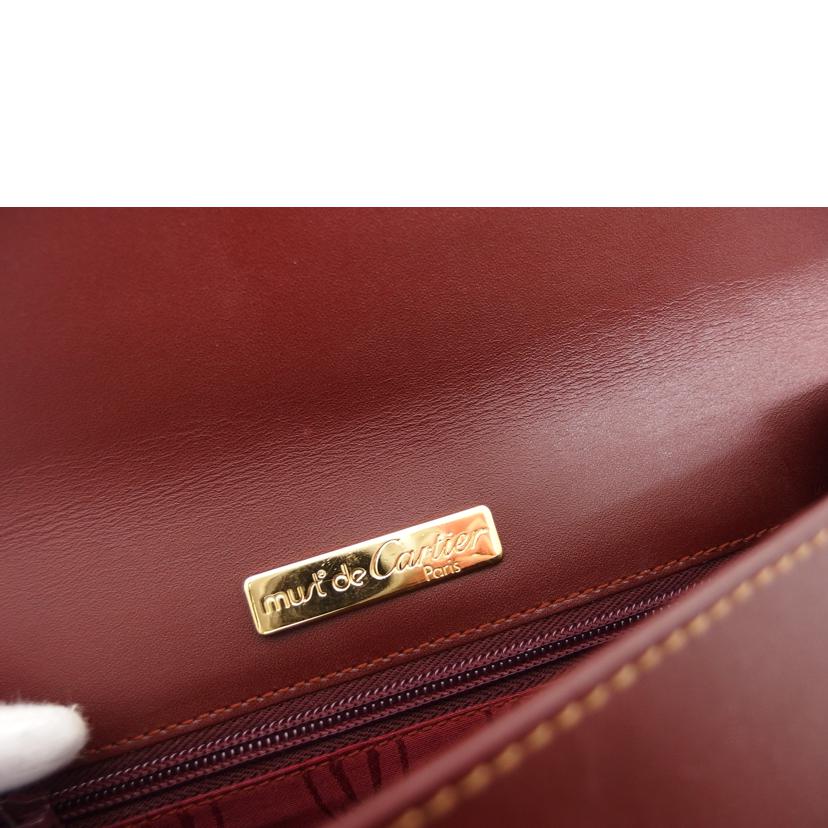 Cartier カルティエ/マストライン/クラッチバッグ/ボルドー/ヴィンテージ//Aランク/04