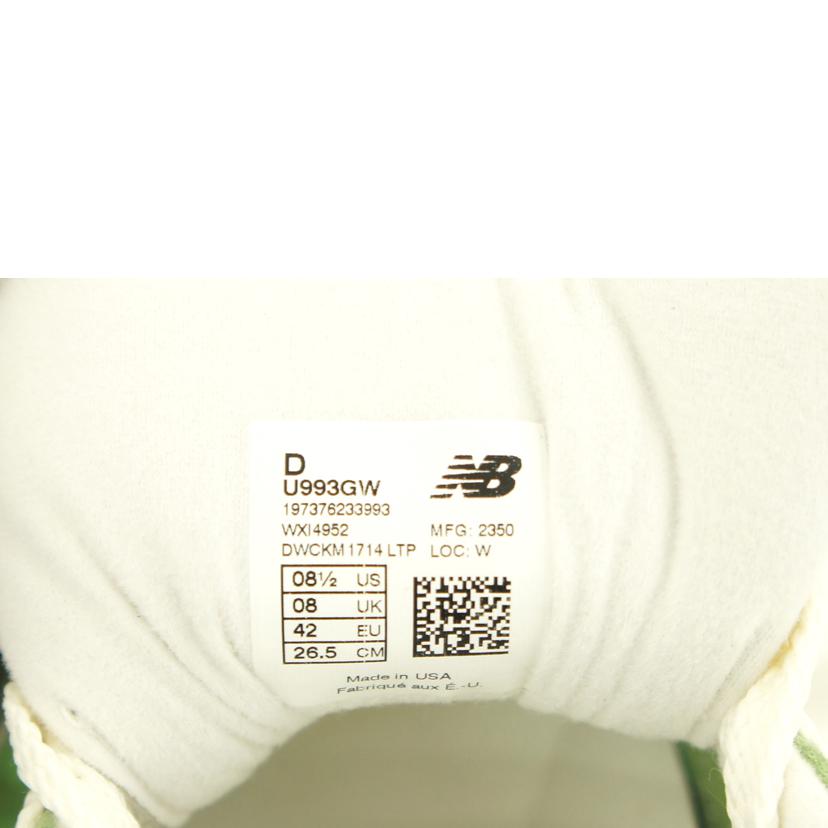 New balance ニューバランス/NBスニーカー グリーン/U993GW//SAランク/75