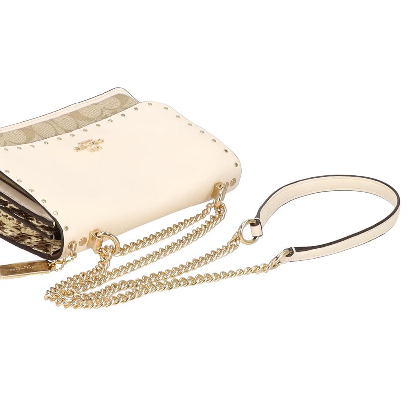 COACH コーチ/クレアクロスボディシグネチャーキャンバスウィズリベット/90400//L21**/Aランク/09
