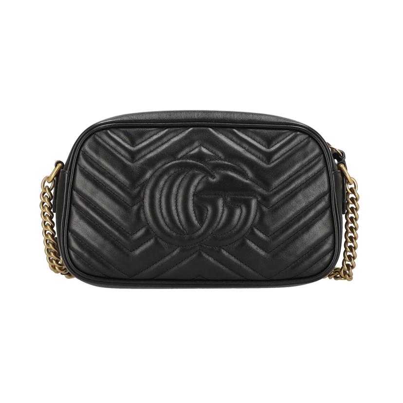 GUCCI グッチ/GGマーモント/キルティングレザー/チェーンショルダー/黒/447632//204***/ABランク/21