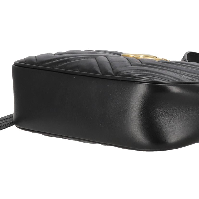 GUCCI グッチ/GGマーモント/キルティングレザー/チェーンショルダー/黒/447632//204***/ABランク/21