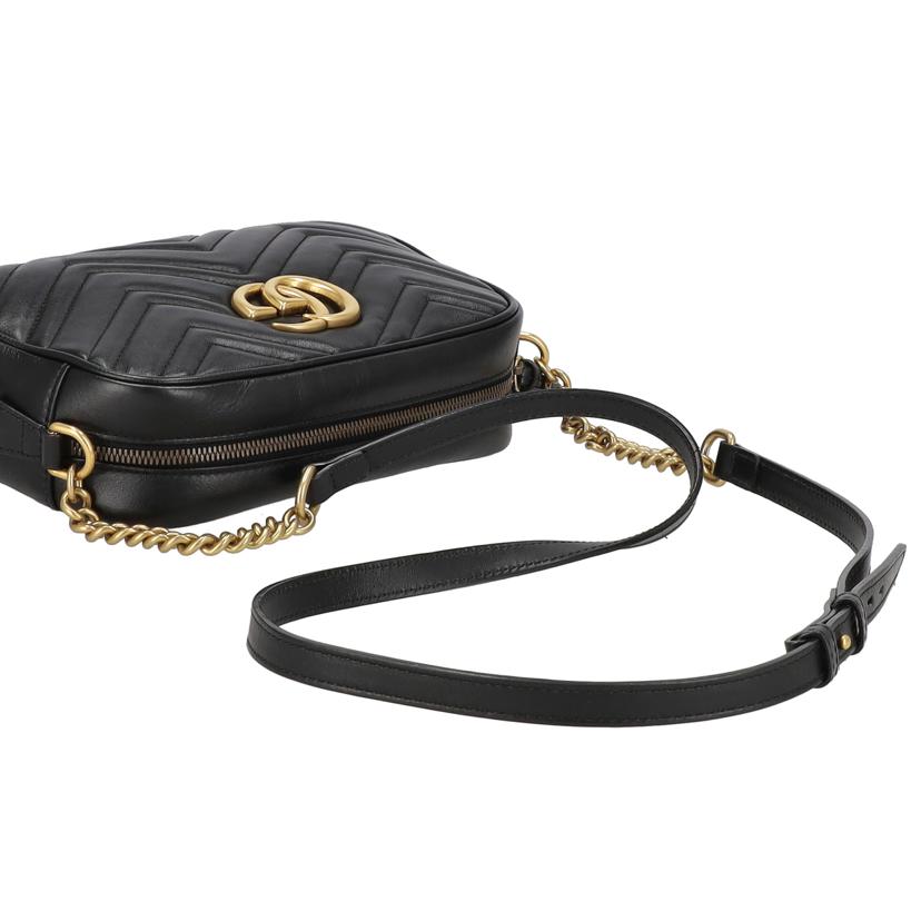 GUCCI グッチ/GGマーモント/キルティングレザー/チェーンショルダー/黒/447632//204***/ABランク/21