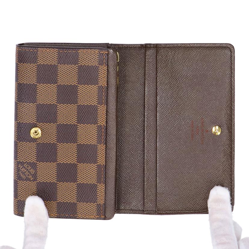 LOUIS VUITTON ルイ・ヴィトン/ポルトフォイユ・トレゾール/ダミエ/エベヌ/N61736//CA0***/Aランク/09