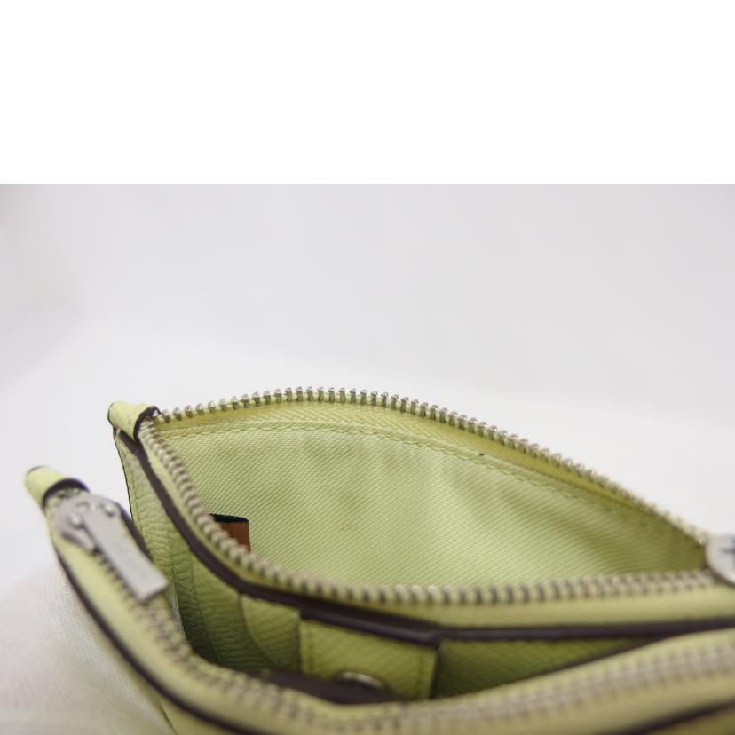 COACH コーチ/ジップチェーンカードケース/二つ折り財布/ライトグリーン/C2644//B21**/ABランク/04