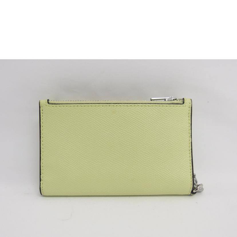 COACH コーチ/ジップチェーンカードケース/二つ折り財布/ライトグリーン/C2644//B21**/ABランク/04