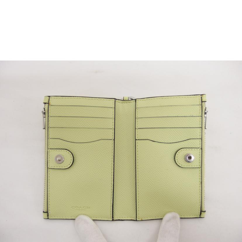 COACH コーチ/ジップチェーンカードケース/二つ折り財布/ライトグリーン/C2644//B21**/ABランク/04