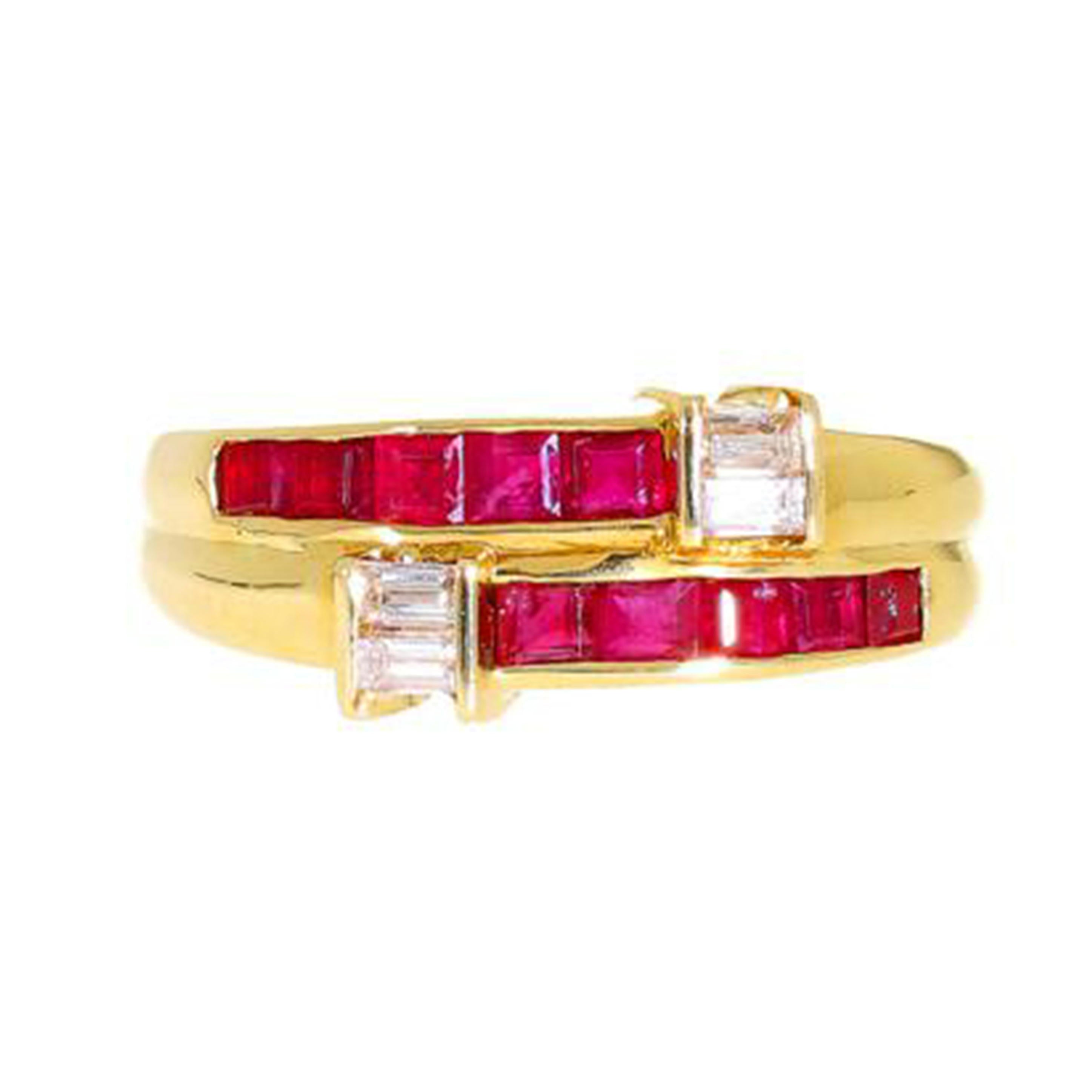 D0.165ct /K18ルビーダイヤリング#12//R0.83ct/Aランク/67