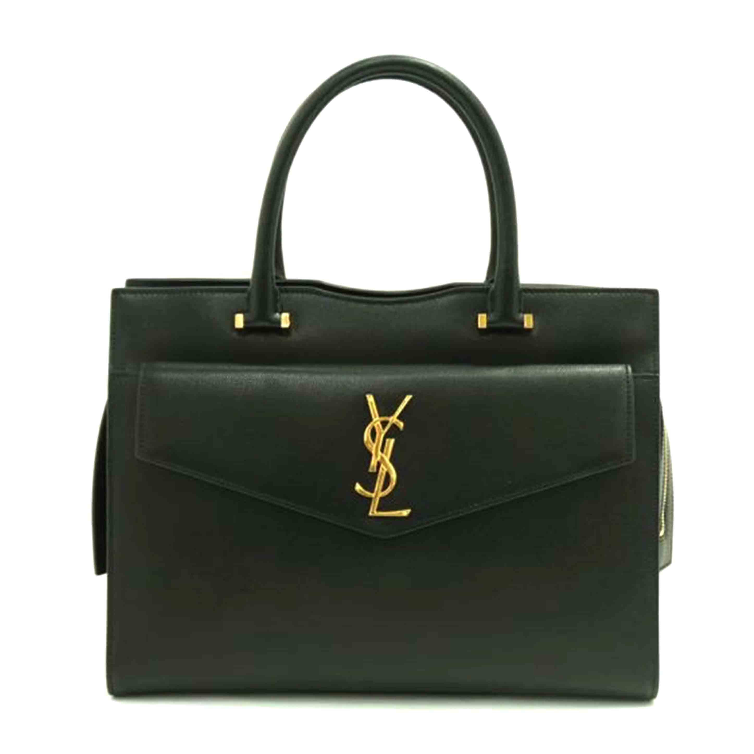 SANT LAURENT サンローラン/グレインアップタウンミディアム2WAYトート/ブラック/557653//Aランク/75