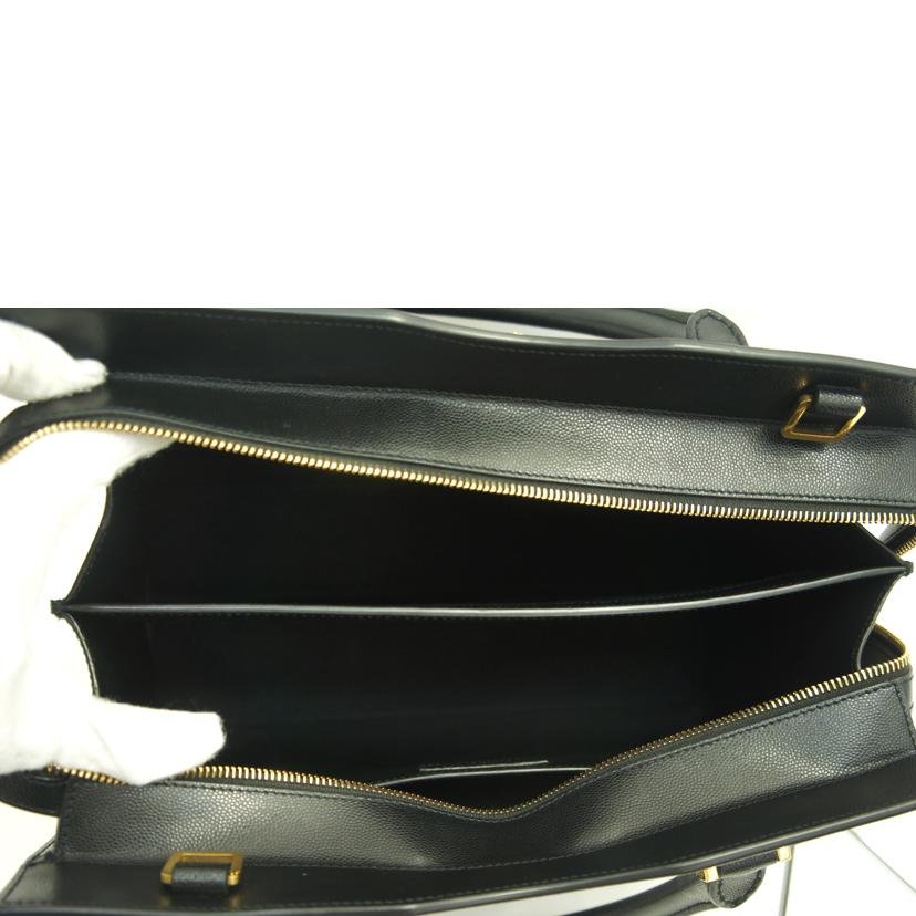 SANT LAURENT サンローラン/グレインアップタウンミディアム2WAYトート/ブラック/557653//Aランク/75