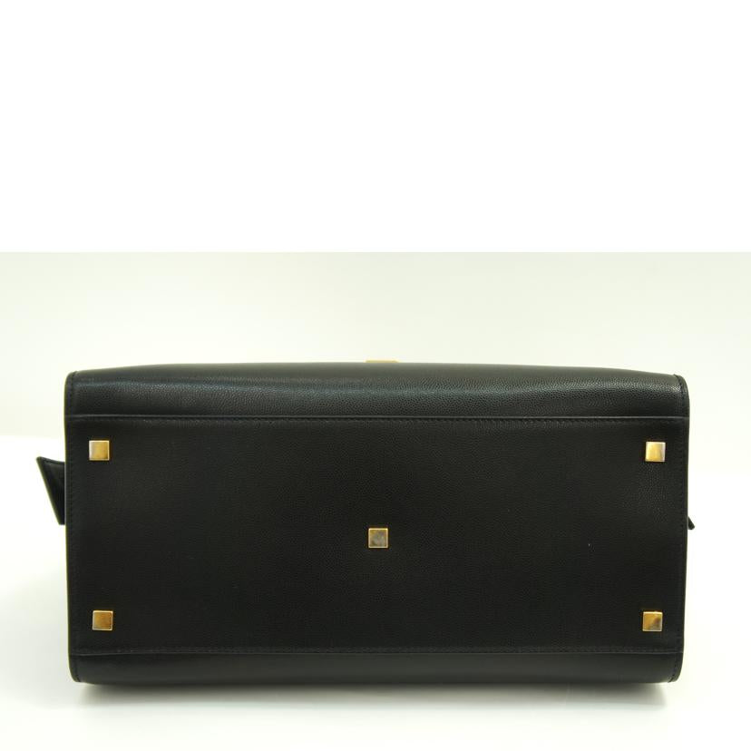 SANT LAURENT サンローラン/グレインアップタウンミディアム2WAYトート/ブラック/557653//Aランク/75