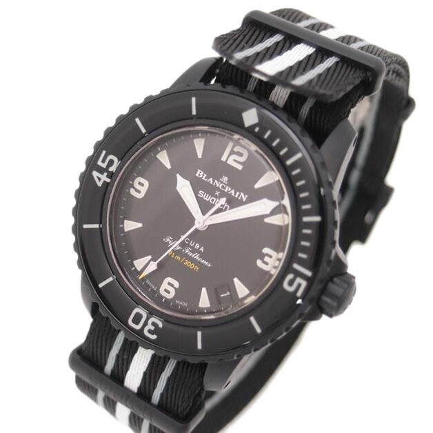 BLANCPAIN×swatch ブランパン×オメガ/スクーバ・フィフティファゾムス/オーシャンオブストーム/自動巻き/SO35B400//Aランク/69