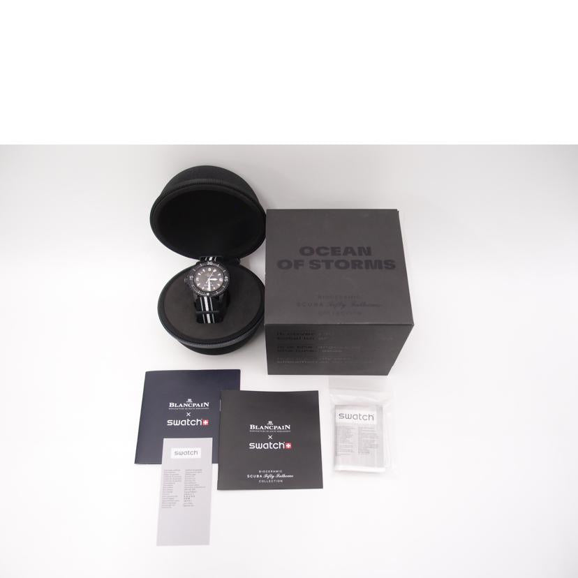 BLANCPAIN×swatch ブランパン×オメガ/スクーバ・フィフティファゾムス/オーシャンオブストーム/自動巻き/SO35B400//Aランク/69