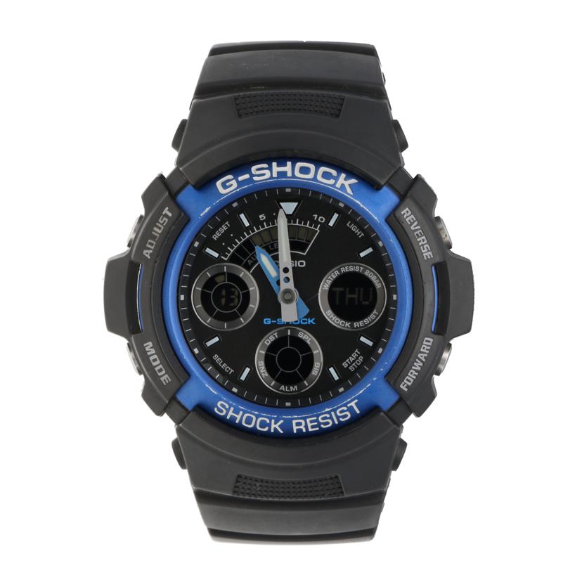 CASIO カシオ/G-SHOCK/ アナデジ/ ブラック×ブルー/AW-591//477*/Bランク/70