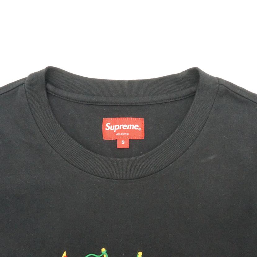 Supreme シュプリーム/国旗刺繍/ロングTシャツ/ブラック//ABランク/18