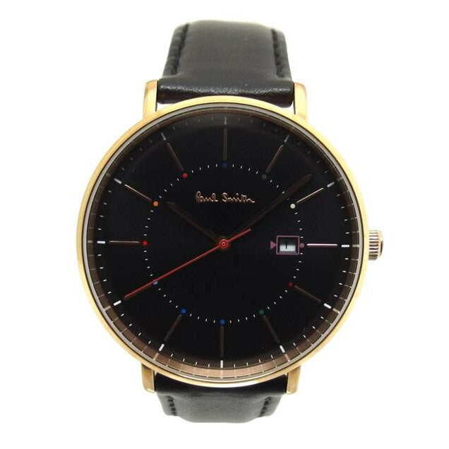 Paul Smith ポールスミス/ブラック文字盤/デイトウォッチ/クォーツ/P10081//110***/ABランク/04