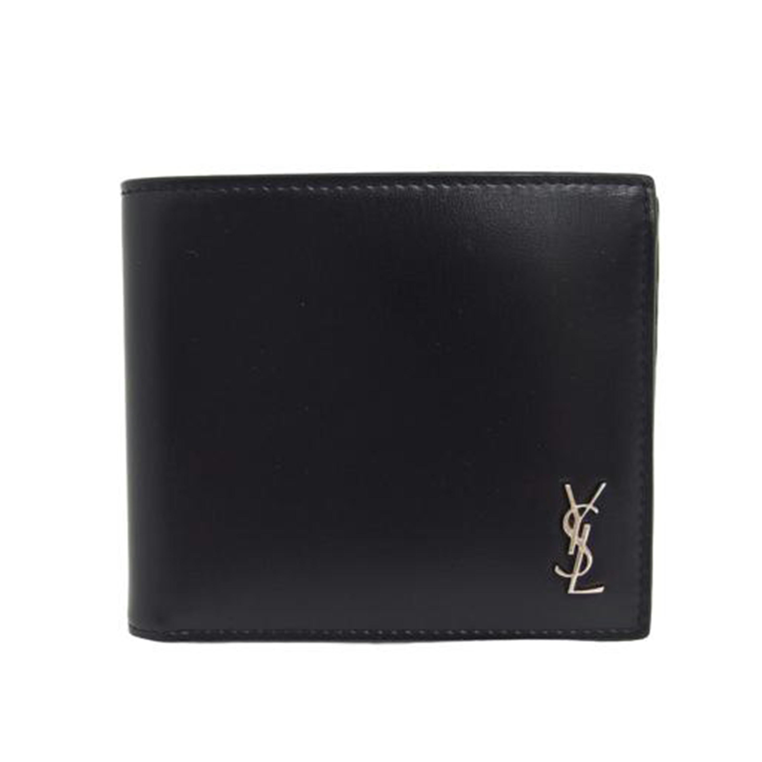 SAINT LAURENT サンローラン/タイニーカサンドラ/二つ折り財布/ブラック/607727//112*/Aランク/04