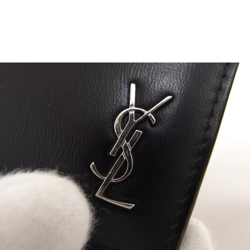 SAINT LAURENT サンローラン/タイニーカサンドラ/二つ折り財布/ブラック/607727//112*/Aランク/04