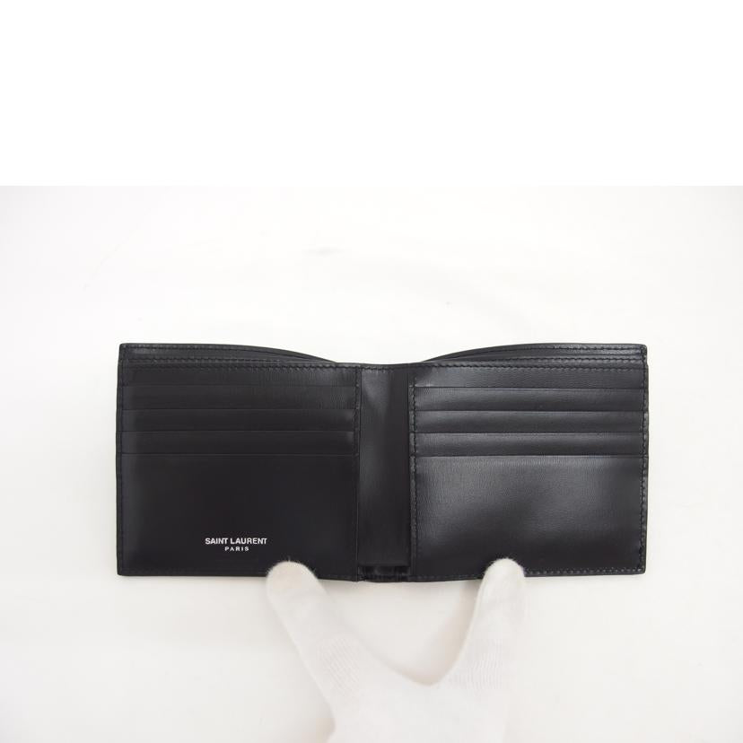 SAINT LAURENT サンローラン/タイニーカサンドラ/二つ折り財布/ブラック/607727//112*/Aランク/04