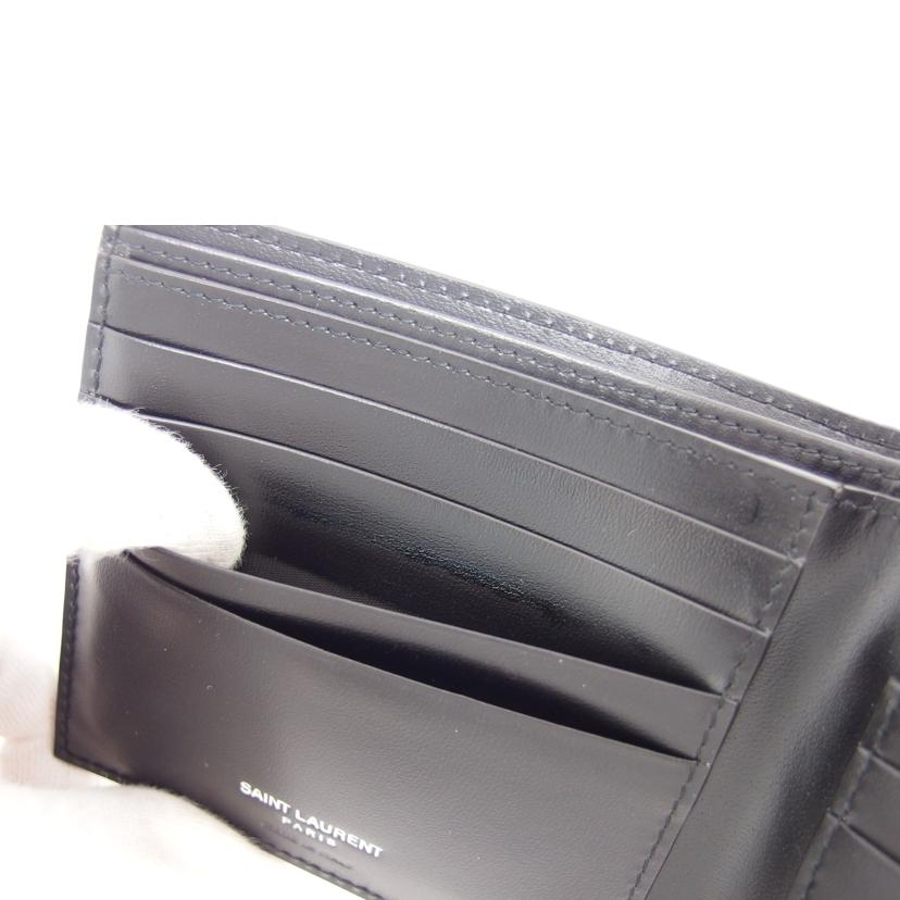 SAINT LAURENT サンローラン/タイニーカサンドラ/二つ折り財布/ブラック/607727//112*/Aランク/04