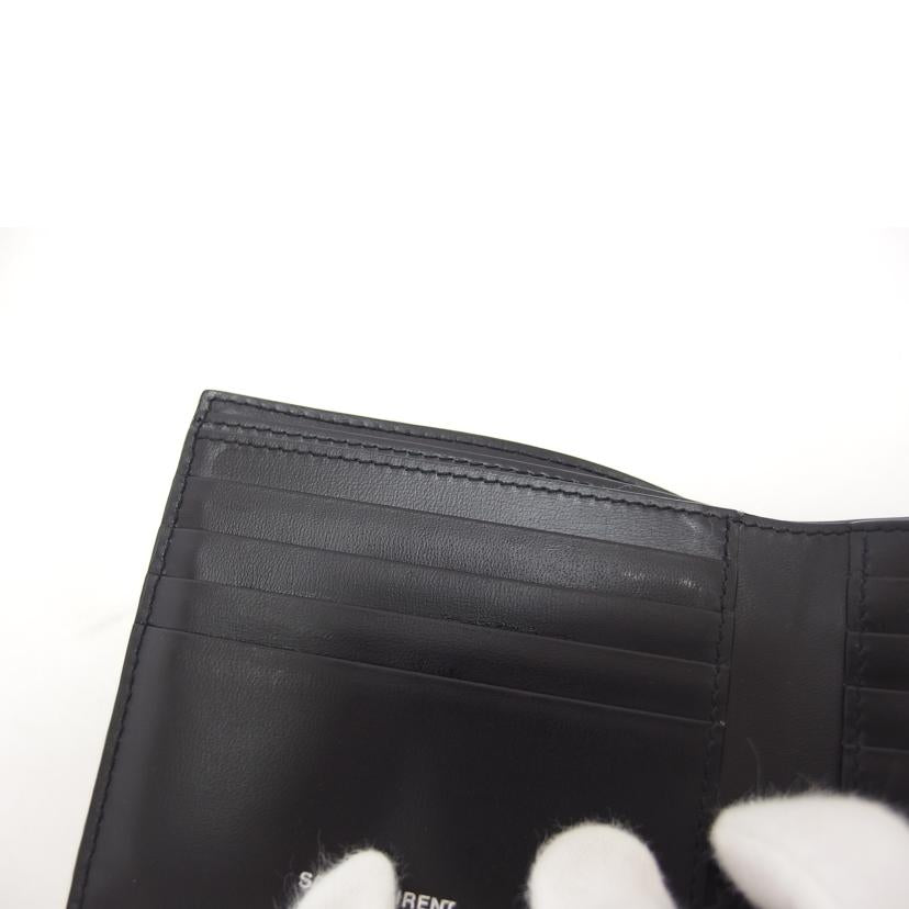 SAINT LAURENT サンローラン/タイニーカサンドラ/二つ折り財布/ブラック/607727//112*/Aランク/04
