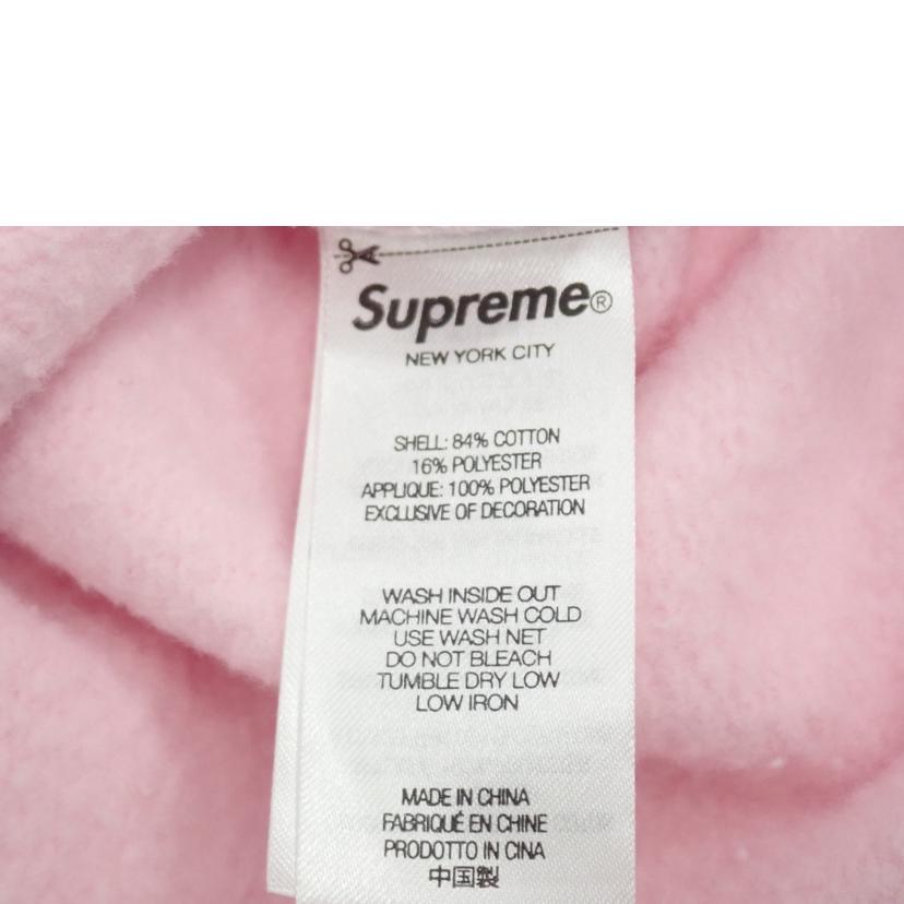 Supreme Supreme/★Supremeサテンアップリケピンクフーディ//XXL/ABランク/62