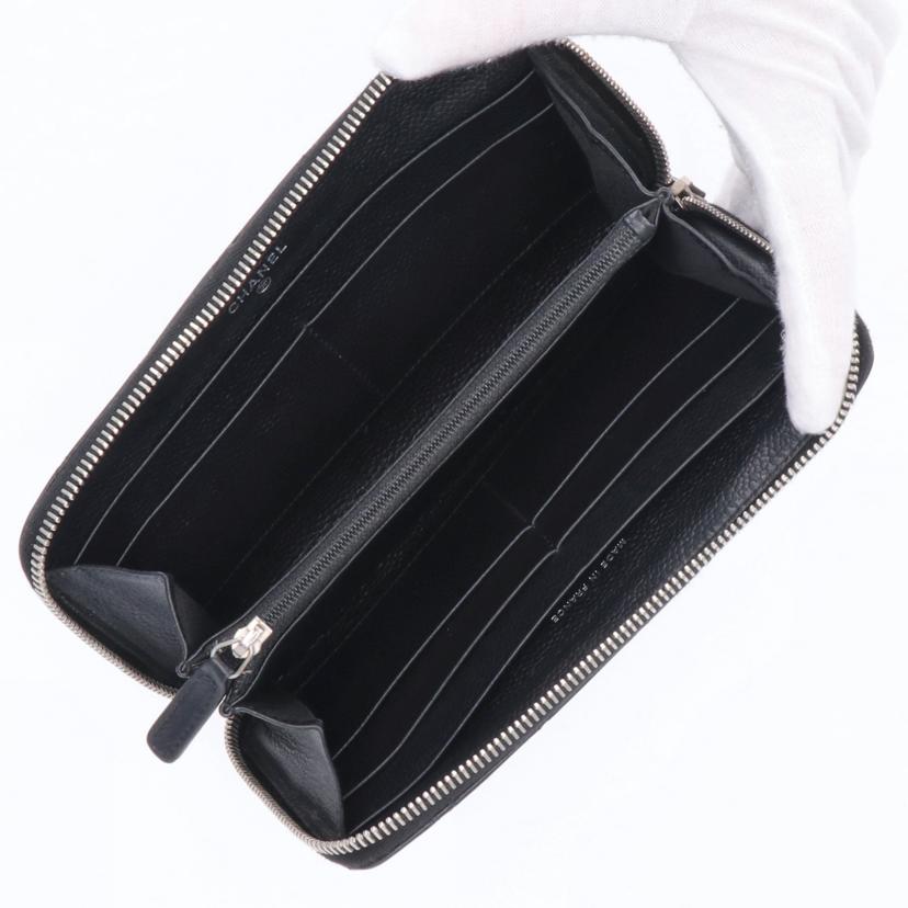 CHANEL シャネル/マトラッセラウンドファスナー長財布/キャビアスキン//110*****/ABランク/94