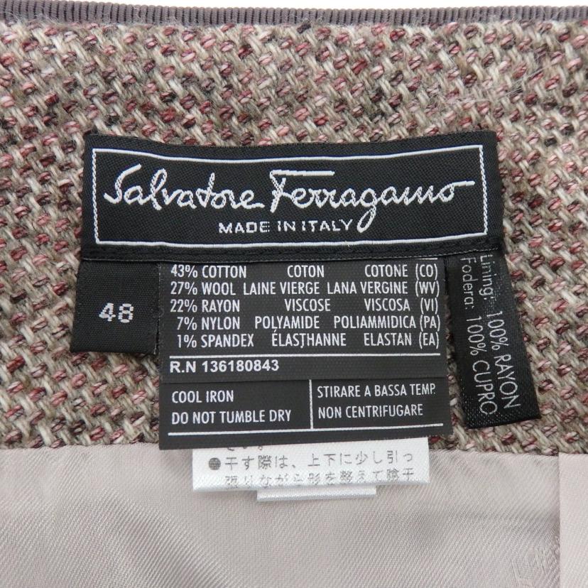 Salvatore Ferragamo サルバトーレフェラガモ/ツイード フォーマルスーツ ジャケット・スカート//Aランク/77