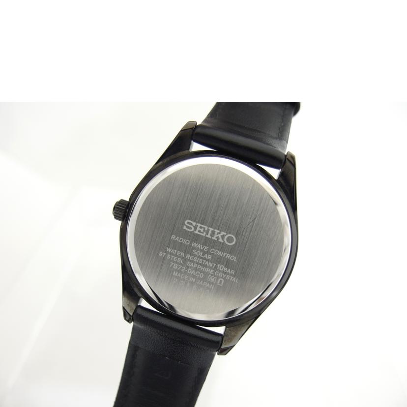SEIKO セイコー/セイコーセレクション/ブラック文字盤デイトウォッチ/ソーラー/7B72-0AC0//231***/ABランク/04