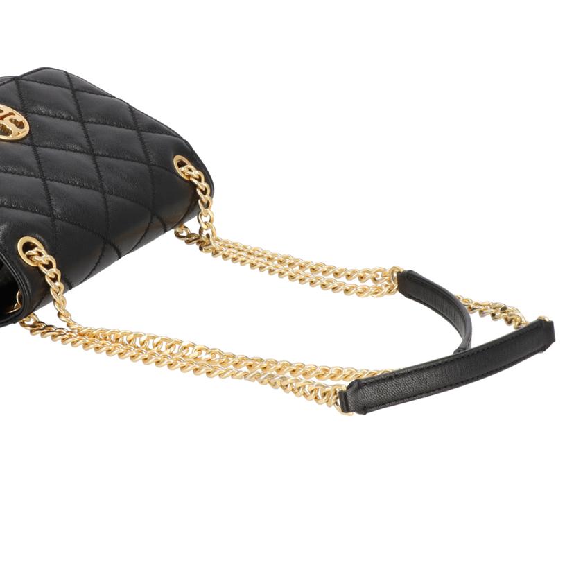 TORY BURCH トリーバーチ/ブラックストーンレザー/ゴールドハードウェア/87863 WILLA//100*****/ABランク/93