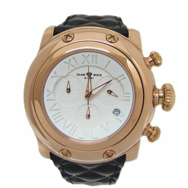 GLAM ROOK グラムロック/クロノグラフ/クォーツ/文字盤ホワイト/GR11132//Aランク/04