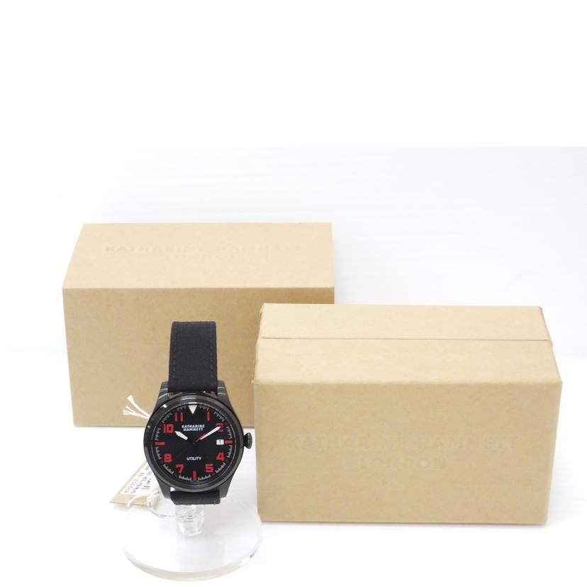 KATHARINE.H キャサリンハムネット/メンズクォーツ/ミリタリーブラックレッド/KH23D7-39//H88**/Bランク/88